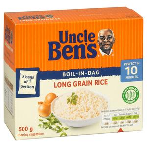 Uncle Ben's Boil in the Bag Rice Long Grain 8 x 62.5g