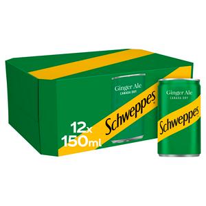 Schweppes Canada Dry Ginger Ale Cans 12X150ml