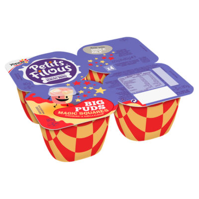 Petits Filous Magic Squares Strawberry & Vanilla Yogurt 4x80g