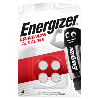Energizer Alkaline LR44/A76 Batteries 4pk