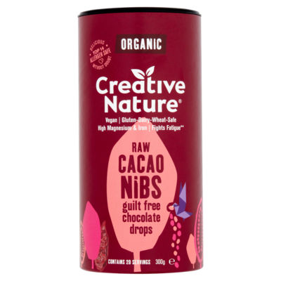 Creative Nature Superfoods Organic Peruvian Raw Cacao Nibs 300g