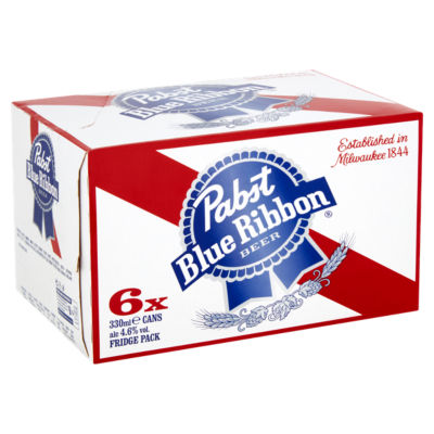 Pabst Blue Ribbon Lager 6 X 330Ml