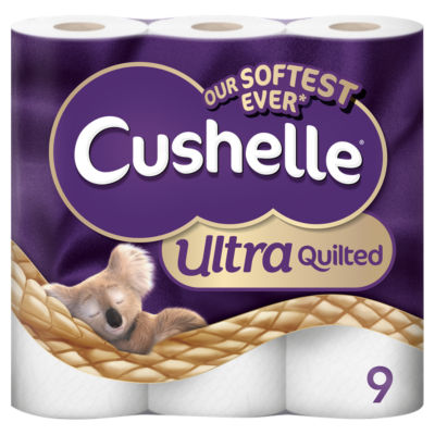 Cushelle Ultra Quilted Toilet Tissue 9 Rolls
