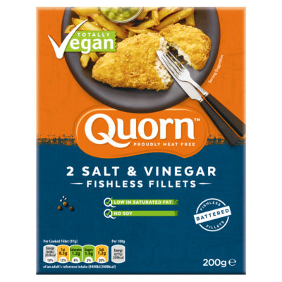Quorn Fishless Fillets Salt And Vinegar 200G