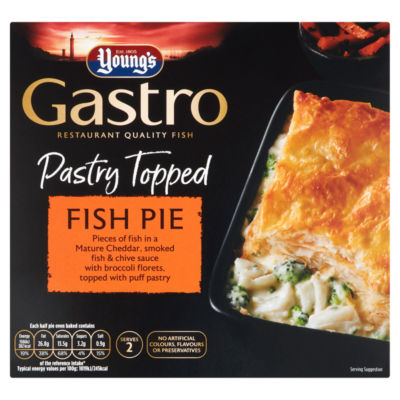 Youngs Gastro Pastry Topped Fish Pie 375G