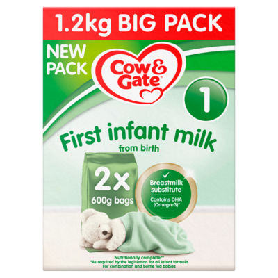 Cow & Gate 1 First Baby Milk Formula From Birth Big Pack 1.2kg