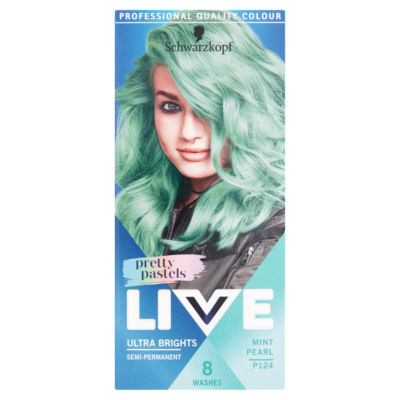 Schwarzkopf Live Pretty Pastels Ultra Brights Semi-Permanent Mint Pearl P124 each
