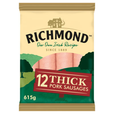 Richmond Thick Pork Sausages x12 615g
