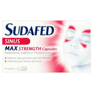 Sudafed Sinus Max Strength Capsules 16S