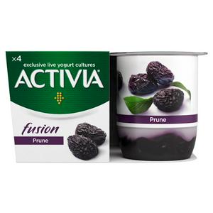 Activia Fusion Prune Yogurt 4 X125g