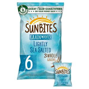 Walkers Sunbites Lightly Sea Salted Snacks 6 X 25 G