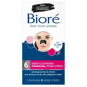 Biore Charcoal Pore Strips 6 Xnose Strips