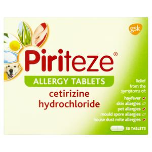 Piriteze Allergy Tablets 30 Tablets 30pk