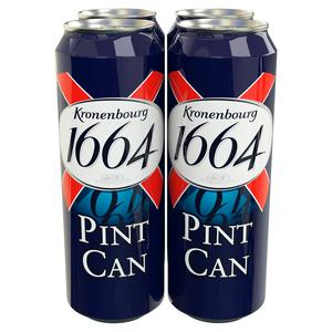 Kronenbourg 1664 Lager Beer Cans 4 x 568ml Pint