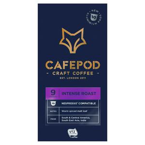 CafePod Nespresso Compatible Intense Roast Aluminium Capsules x10