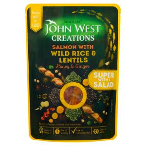 John West Creations Salmon with Wild Rice & Lentils Honey & Ginger 180g