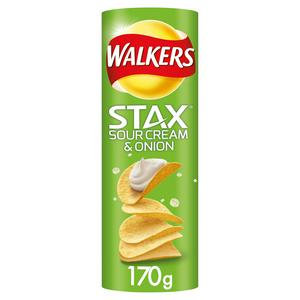 Walkers Stax Sour Cream & Onion Snacks 170g