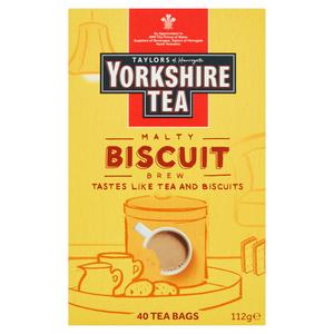 Yorkshire Tea Malty Biscuit Brew 40 Tea Bags 112G