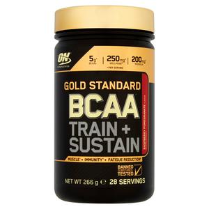 Optimum Nutrition Gold Standard BCAA Train + Sustain Raspberry Pomegranate Flavour 266g