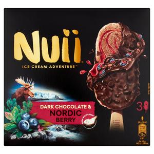 Nuii Dark Chocolate & Berry Ice Cream Sticks 3X90ml