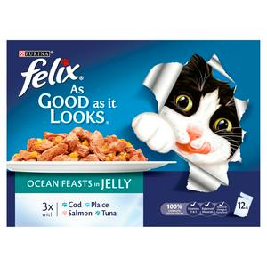 Felix As Good As It Looks Cat Food Ocean Feasts 12X100g